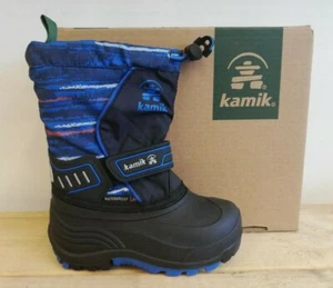 New Kamik Snowcoast Winter Boots Navy For Children - Picture 1 of 7