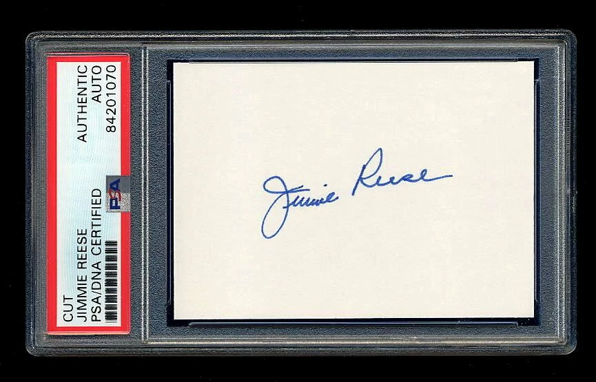 JIMMIE REESE SIGNED MINT CUT PSA/DNA SLABBED AUTOGRAPHED YANKEES ANGELS - Image 1 of 1