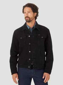 Men's Wrangler Black Denim Jacket - Picture 1 of 5