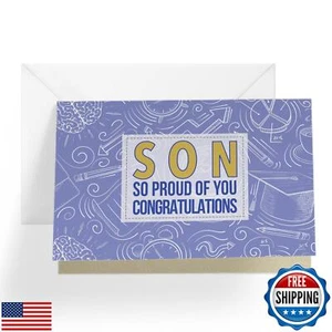 1Up Greetings Graduation Card for Son | School Doodles | Your Card Helps Anim - Picture 1 of 5