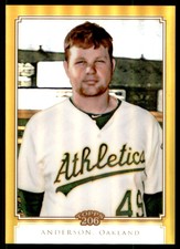 2010 Topps Chrome 206 Chrome Gold Refractors #TC24 Brett Anderson /50