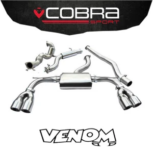 Cobra Exhaust 3" Turbo Back System & (Sport Cat) Audi S3 8V 3 Dr 4WD 13> AU54a - Picture 1 of 2