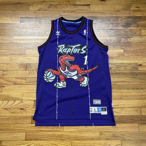 Adidas Hardwood Classics Toronto Raptors Tracy McGrady Retro Jersey Size L Used Cover