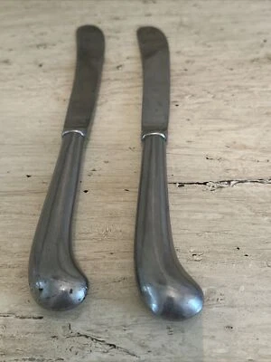 Oxford Hall Acero Inoxidable Japón OLD WESTBURY Cuchillos Mantequilla De Colección Empuñadura de Pistola (2) Foto 1 de 4