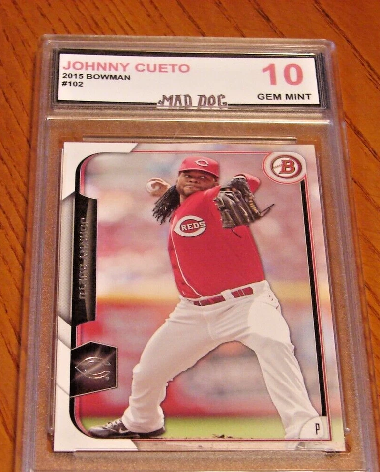 JOHNNY CUETO****2015 BOWMAN----#102-----REDS-GIANTS--GEM Mint 10****Mad Dog - Image 1 of 2