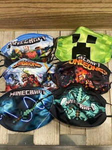MINECRAFT 6 Face Masks Washable-Pocket For Filter-Adjustable - Picture 1 of 7