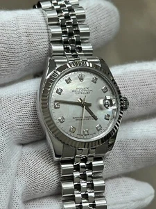 Rolex Datejust Midsize 31mm 178274 Factory MOP Diamond Dial 18K Gold Steel - Picture 1 of 12