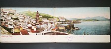 CARTOLINA DOPPIA PANORAMICA GAETA ED ELENA - LATINA - VIAGGIATA 1909 - 1828