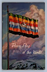 Postkarte Vintage patriotische Friedensflagge der Welt Universalität - Bild 1 von 2