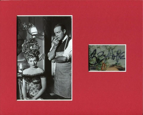 Bob Hope Famous Comedian Signed Autograph Photo Display With Lucille Ball Cover