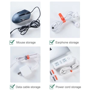10Pcs Cable Organizer Earphone Cable Clip Charger Cord Winder Line Winder Strap - Zdjęcie 1 z 10