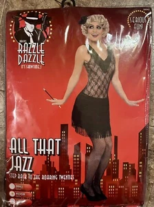 Smiffys All That Jazz Flapper Costume Black Size Medium Roaring 20’s NEW - Picture 1 of 5