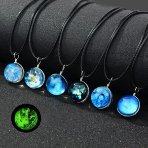 Luminous Pendant Glow In The Dark Necklace Women Girl Jewelry X'mas Gifts - Picture 1 of 14