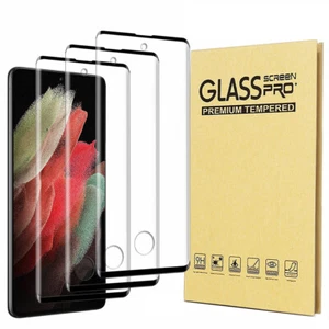 3X Full Cover Tempered Glass Screen Protector for Samsung S25 S24 Ultra S23 S22 - Picture 1 of 7