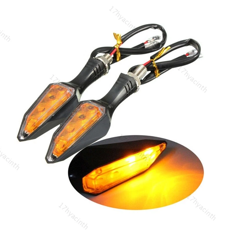 1 Paar Motorrad Blinkleuchten LED Neue Motorrad Universal Gelbe Blinklichter - Bild 1 von 1