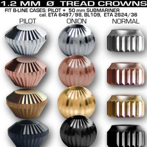 CROWNS, FIT OUR PILOT AND 50MM SUBMARINER CASES - MOVEM.  6497-98, BL109, 2824-2 - Picture 1 of 14