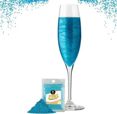 Blue Edible Glitter Shimmer for Drinks & Cocktails | Cake Decoration - Image 1 of 2