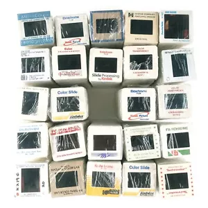Vintage Photo Slides Lot - 100+ Amateur & Pro - Random 1950s-90s Old Slide Film - Picture 1 of 3