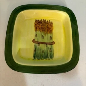 Amora large asparagus painted square plate platter serving dish - Bild 1 von 9