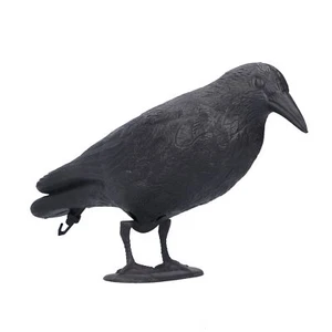 Simulation Plastic Crow Statue Hunting Bait Decoys Tool for Garden Decoration - Picture 1 of 12