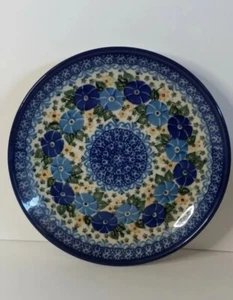 Unikat Hand Painted Dessert Plate Made in Poland - Picture 1 of 3