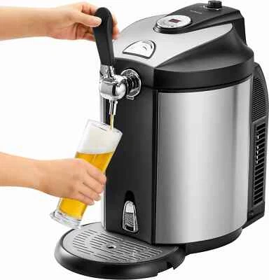 BOMANN 5 L barril de cerveza toma de cerveza para barriles de cerveza de 5 litros con refrigeración incl. CO2 K...