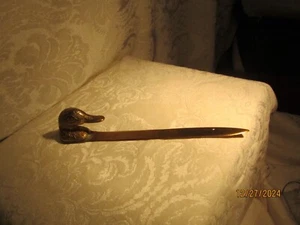 Vintage Duck's Head Brass Letter Opener 7 3/4" Long - Picture 1 of 7