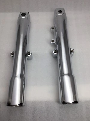 HARLEY FATBOY 2000 - 2006 SOFTAIL FLSTC CHROME FORK LEGS HERITAGE OEM EXCHANGE - Image 1 of 4