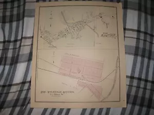 ANTIQUE 1876 RICEVILLE TITUSVILLE TRYONVILLE LITTLE COOLEY PENNSYLVANIA MAP NR - Picture 1 of 2