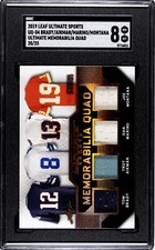 2019 Leaf Ultimate Sports Brady/Aikman/Marino/Montana SGC 8 Memorabilia Quad