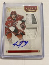 2011-12 Panini Rookie Anthology #110 Justin Faulk JERSEY AU RC 106/199