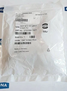 Conector conector Harting 21033811425 WDF M12 IDC sch 1847 A 840 R03 - Imagen 1 de 5