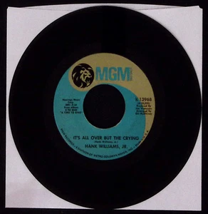 HANK WILLIAMS, JR. ITS ALL OVER BUT THE CRYING/ROCK IN MY SHOE VINYL LP 47-100 - Picture 1 of 2