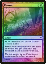 Harrow FOIL Zendikar HEAVILY PLD Green Common MAGIC THE GATHERING CARD ABUGames