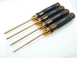 RC Car Tool Metric HEX Allen Screwdriver Set 4Pcs Black - Precision Tools - Picture 1 of 2