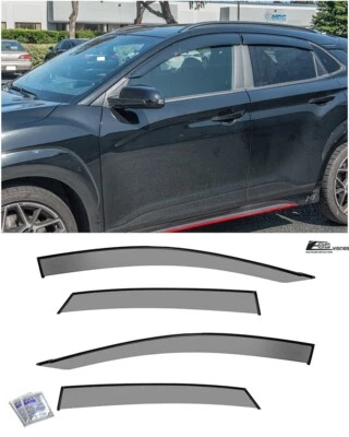 EOS Visors For 18-23 Hyundai Kona Side Vents Window Deflectors Rain Guards - Image 1 of 4