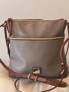 New! Dooney & Bourke Wexford  Leather Crossbody Satchel and Wallet Combo Taupe