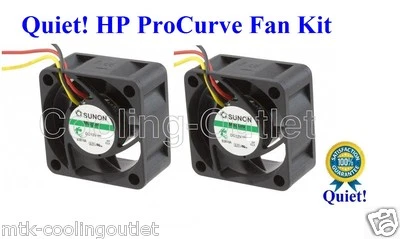 2x Quiet Version Sunon fans for HP ProCurve 2510G-24 (J9279A) - Image 1 of 4
