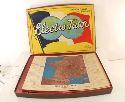 Les Jouets MAPAJO  Paris Jeu Electro-Tutor jeu savoir pile et fiches RARE  - Photo 1/4