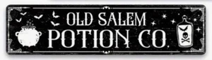 HALLOWEEN Metal Sign OLD SALEM POTION CO. 16 x 4 All Weather - Picture 1 of 2