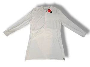 L.L Bean Women's 1/4 Sand Beach Cover-Up White Tunic NWT Sz L UPF50 - Picture 1 of 9