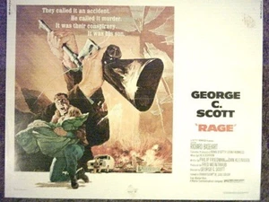 RAGE 1972 ORIGINAL HALF SHEET GEORGE C SCOTT - Picture 1 of 1