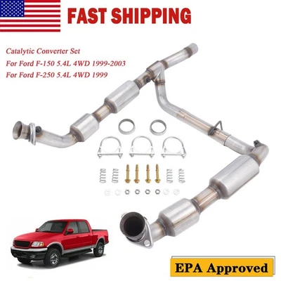 Catalytic Converter For Ford F-150 1999 2000 2001 2002 2003/1999 F-250 5.4L 4WD Foto 1 de 4