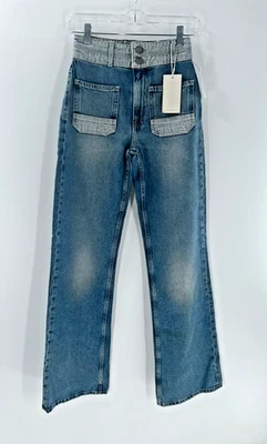 Vaqueros anchos de bolsillo con parche Joie Gabriel para mujer en Támesis talla 24 Foto 1 de 4