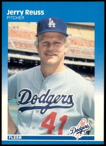 Jerry Reuss Los Angeles Dodgers 1987 Fleer #451 MLB Pitcher Baseball Card - Picture 1 of 2