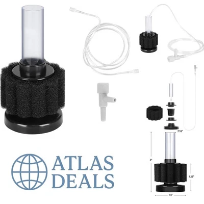 Mini filtro de esponja para acuario sin esfuerzo - diseñado para peceras de 2 galones Foto 1 de 4