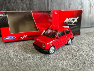 FIAT 126 1/35 WELLY auto modello modellino METALLO Polski Fiat 126 p Maluch ross - Immagine 1 di 4