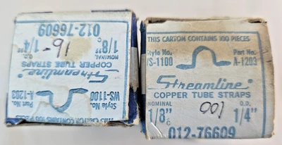 191 Streamline Mueller 1/8" C Tube Strap 1/4" OD Copper 2-Hole A-1203 WS-1100 - Image 1 of 4