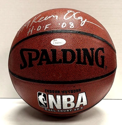 Hakeem Olajuwon Signed I/O Basketball w/HOF Inscription Rockets JSA W360849 - Image 1 of 4
