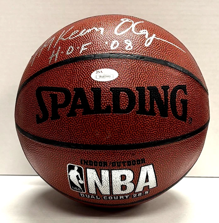 Hakeem Olajuwon Signed I/O Basketball w/HOF Inscription Rockets JSA W360849 - Image 1 of 4